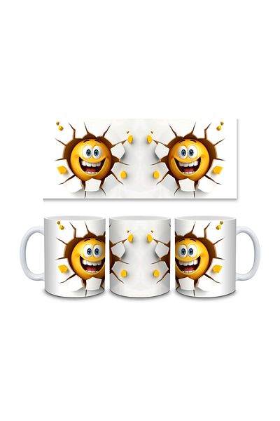 IŞILAY PROMOSYON 3D Emoji Printed Mug