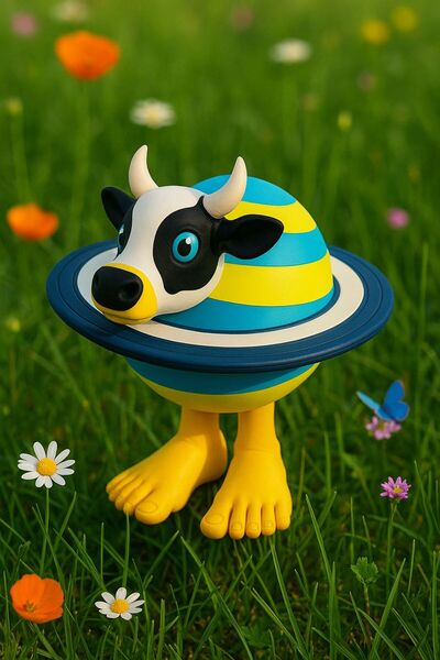 Oppy La Vacca Saturno Saturnita Figürü Brainrot Tung Tung Sahur ailesi üyesi ...