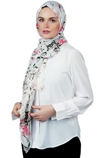 AMICA Floral Printed Scarf In Pink