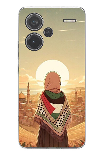 TechTree Redmi Note 13 PRO PLUS 5G Uyumlu Filistine Özgürlük Kız Şeffaf Silik...