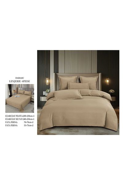 CHIRASO CHIRASO bedding set, DAMASK, Classic sheet 240x250cm, Duvet sheet 200x230cm and 4 pillowcases