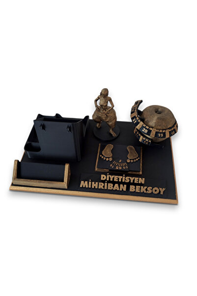 el üretimi Masaüstü İsimlik ve Kartvizitlik Diyetisyen, Ofis Hediye, Doğum Gü...