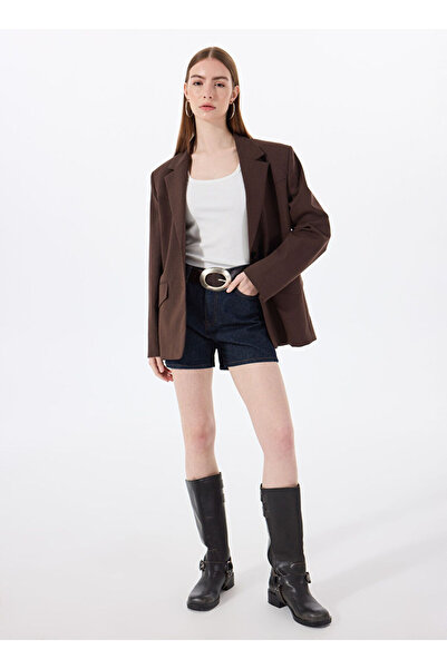 Mustang Lacivert Kadın Normal Yıkamalı Denim Şort M5SL-SRT1108