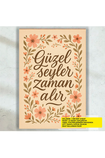 Hayat Poster prelepe stvari zahtevaju vreme uređenje doma slika retro drveni ...