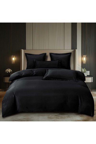 CHIRASO CHIRASO Linen, DAMASK, ELASTIC Sheet 180X200+25cm, Duvet Sheet 200x230cm and 4 Pillowcases
