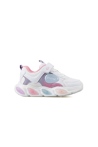 pepino 1901 Booties White Pink Unisex Children's Casual Shoes 1901-Patik-White-Pink White