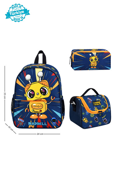 Royal Glow Combinație de geantă pentru grădiniță robot, cutie termică pentru ...