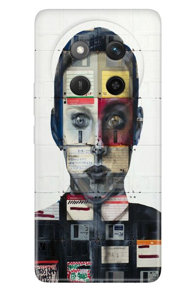 Cekuonline Honor X60 Pro - X9C 5g Case Colorful Silicone Printed Tpu Art Collage