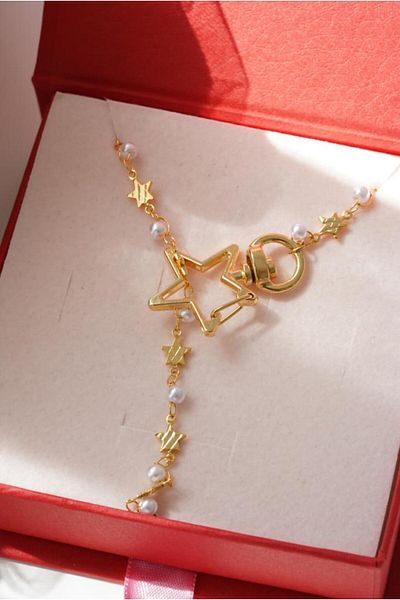 AŞIK ACCESSORIES Pearl Star Y Necklace