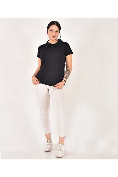 Pollux Kadın Polo Yaka Yarım Düğmeli Tişört