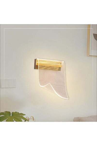 Moonlight Lighting مصباح حائط LED ذهبي فاخر 7536-W مع سطوع ثلاثي المستويات - ...