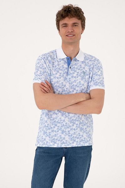 U.S. Polo Assn. U.S POLO 2107682 SPINA ΣΧΕΔΙΑΣΤΗ ΛΟΥΞ T-SHIRT - ΜΠΛΕ - XL - ST08303-ΜΠΛΕ-XL