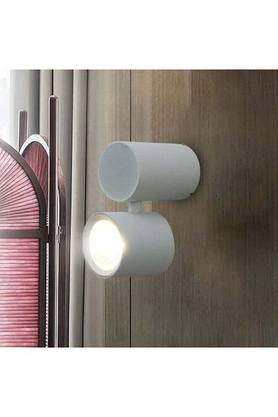 Moonlight Lighting Wall-Mounted F506 Adjustable Spotlight LED Wall Lamp for Bedroom and Living Room - White