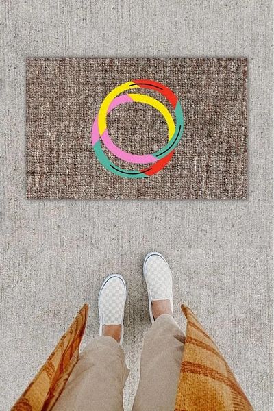 Home Digital Printing Decorative Ring Multicolor Door Mat K-1283