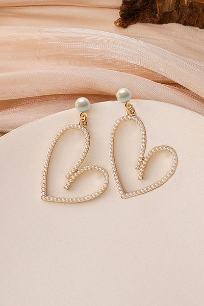 Glaren Heart Dangle Women's Earrings
