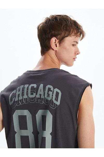 LC Waikiki New Season Crew Neck Printed Men's Sleeveless T-Shirt - S5Il63Z8