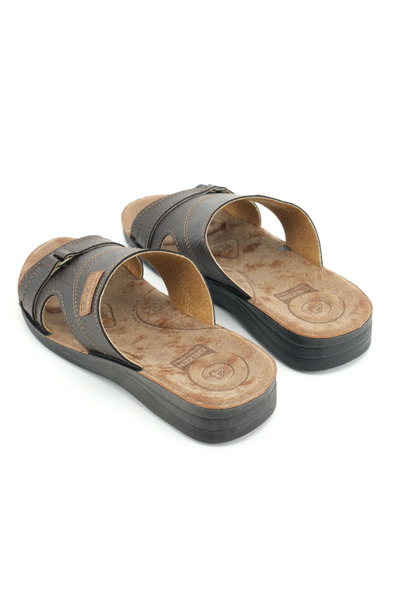 GEZER Ανδρικές καλοκαιρινές παντόφλες με σόλα από τεχνητό δέρμα συλλογής PU Άνετη σόλα καθημερινή παντόφλα