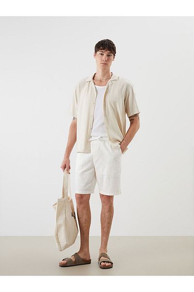 LC Waikiki New Season Comfortable Fit 0 Linen Men's Sort - S5Qh54Z8