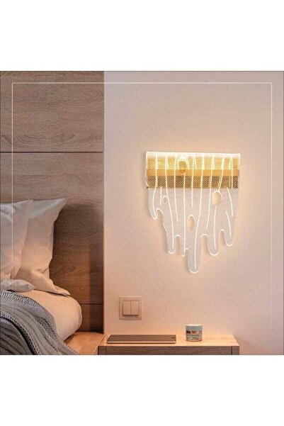 Moonlight Lighting مصباح حائط LED ذهبي فاخر 7537-W مع سطوع ثلاثي المستويات - ...