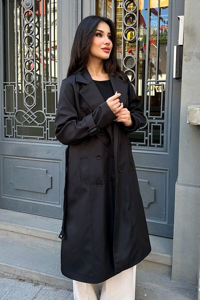 moda armanc Double Breasted Collar Trench Coat - 9270