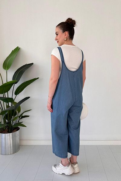 MaziButik Denim Overall Jumpsuit Blue