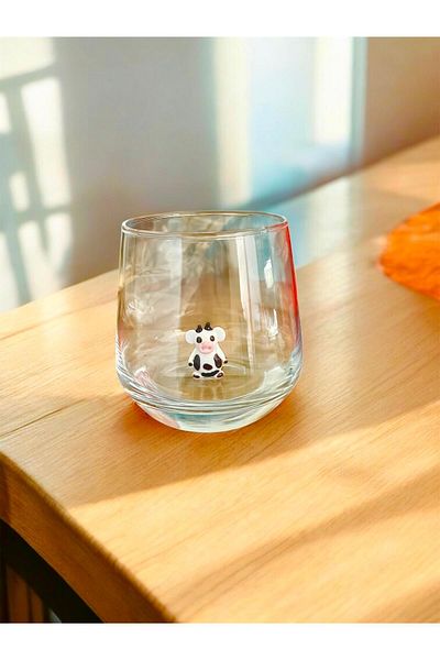 nazarboncuğu Single Glass Cup Handmade Glass Cup with Christmas Tree Pumpkin, Cow, Snowman, Ghost Figure