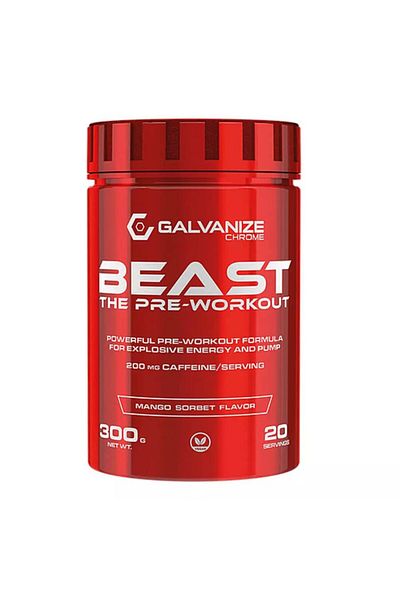 Galvanize Nutrition Beast, Pre Workout, Mango Sorbet, 300g, 20 Servings