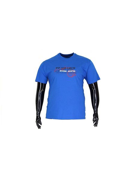 POLOPEPE Men's Plus Size T-Shirt 2119-Blue - 5XL