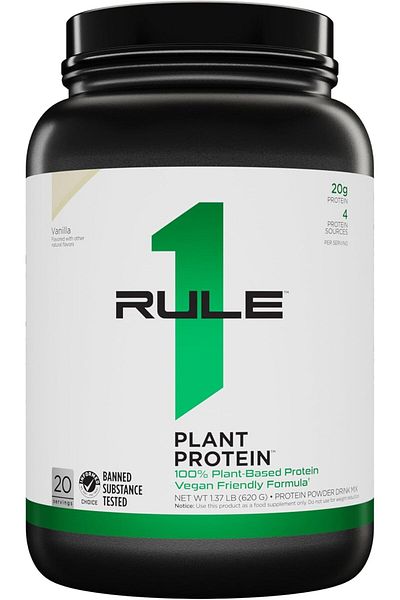 Rule 1 Plant Protein, Vegan, 620g, Vanilla, 20 Servings