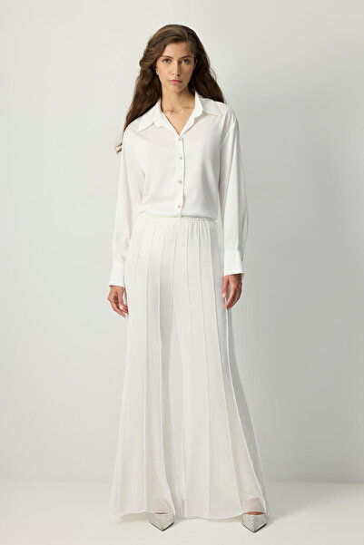 Touché Privé Ribbed Chiffon Pants