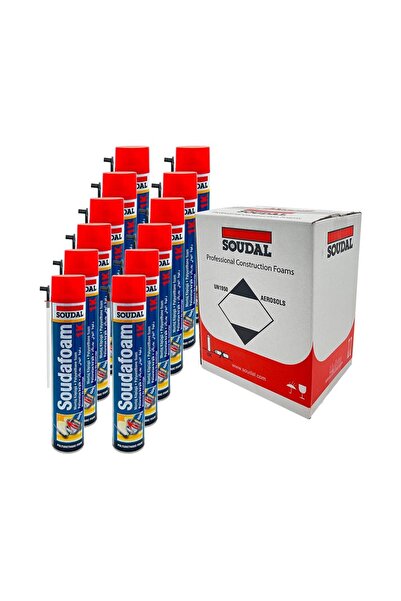 Soudal Soudafoam 1K Poliüretan Montaj Köpük 600 gr. - 12'li Paket