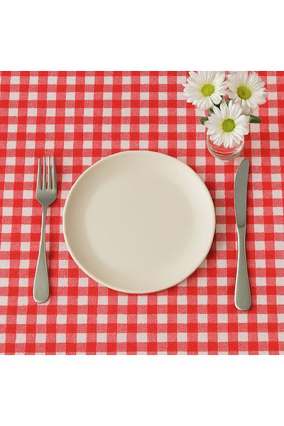 GÖZDE ELSANATLARI Plaid Patterned Tablecloth - Modern and Stylish Design
