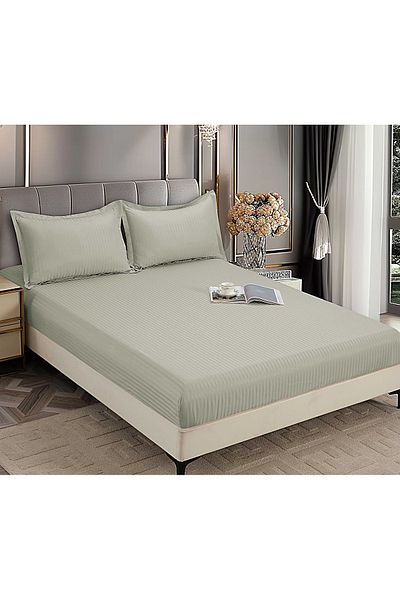 CHIRASO CHIRASO Bed Cover Set, DAMASK, for 180x200 cm mattress and 2 Pillowcases 52x80cm, dusty green