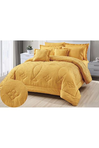 aram Plain king-size bedspread with a pattern to add beauty and elegance to your room decor. Duvet size: 260x240 cm.