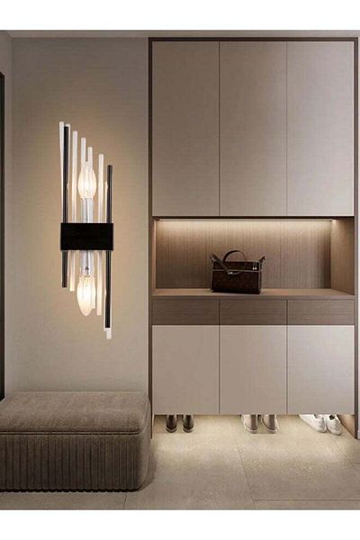 Moonlight Lighting Luxury 7485-W Black E14 Lamp Wall Sconce With Elegant Design
