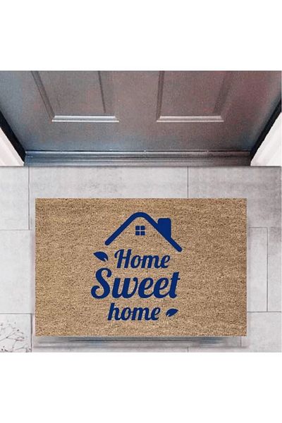 Mu Art Ahşap Door Mat Decorative Digital Printing Home Sweet Home P-2321