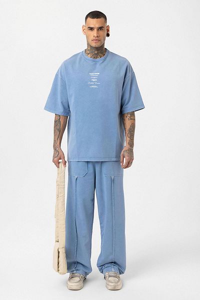 VAMOSCLO Washable Printed Oversize Tracksuit Set Original Blue