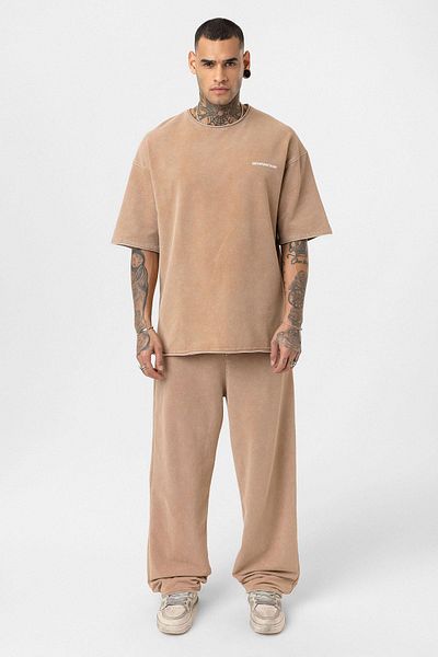 VAMOSCLO Washable Oversize Tracksuit Set Natur-Brown