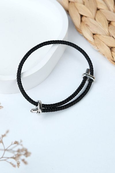 Jack Ferrero Silver Steel / Unisex Colorful String Bracelet (Adjustable)