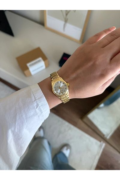 RoseandRoses Clove Round Case Women's Wristwatch Gold (White Dial)