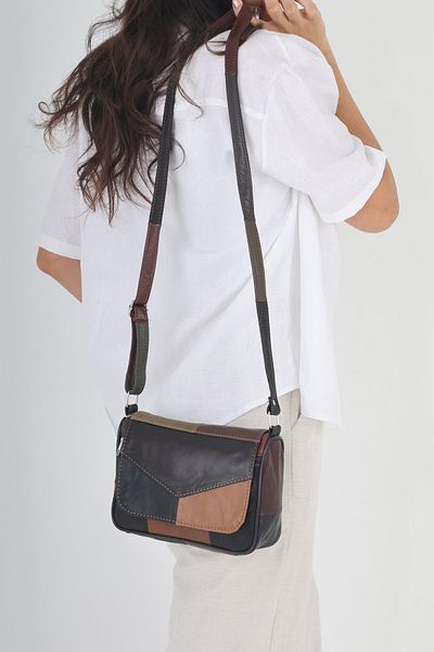 Erzeno Genuine Leather Small Size Women's Shoulder and Messenger Bag