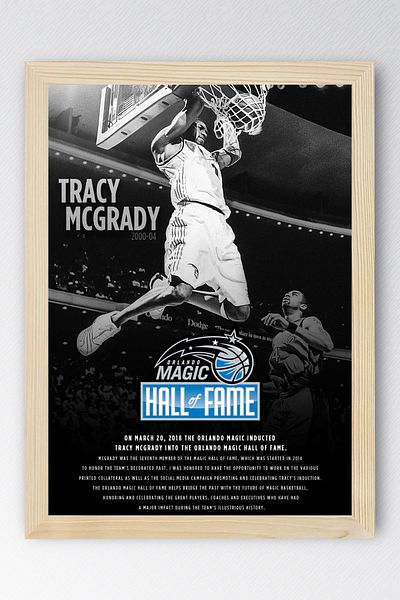 Saturn Tracy McGrady Pictură înrămată - Pictură poster NBA de baschet