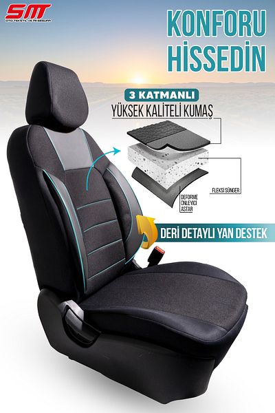 SMRAUTOACCESSORY Era Series Universal Car Seat Cover