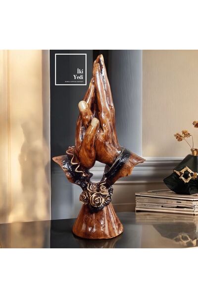 77 Lovers 77-5 Aşk Temalı El Figürü Biblo Romantik Eller Heykeli, Dekoratif M...