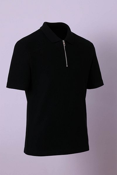 trender Steel Report Ribbed Black Men's T-Shirt 2978