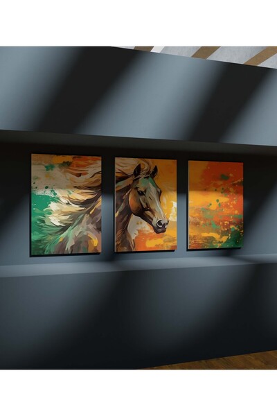 wudie Duvar Tablosu Çerçeve Görünümlü Mutfak Tabloları 3 lü Tablo Modern Tabl...