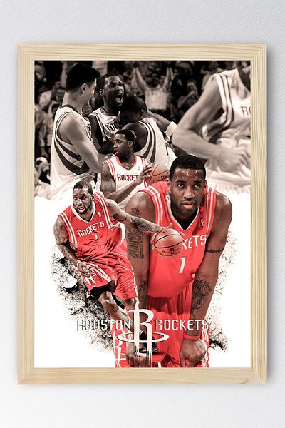 Saturn Tracy McGrady Pictură înrămată - Pictură poster NBA de baschet