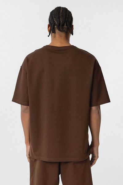 VAMOSCLO Basic Oversize Shorts Set Brown