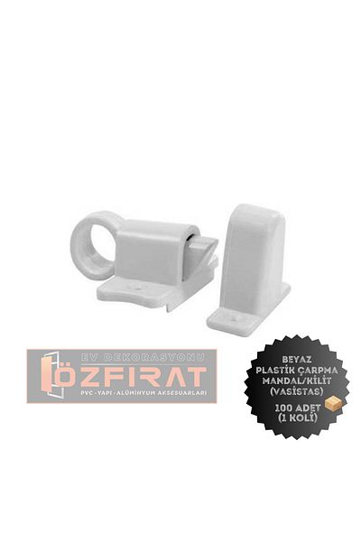 ÖZFIRAT PVC YAPI Pimapen Pvc Window Door Fly Screen Closure Swing Lock White Plastic Practical Holder Apparatus 100 Pieces