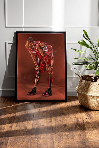Saturn Tracy McGrady Pictură înrămată - Pictură poster NBA de baschet